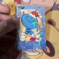 Wooper Ice Blue Background Cracked Ice Holo Pokemon Database Christmas - Image 2