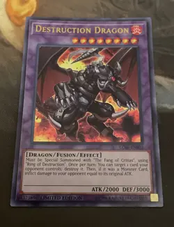 Yugioh Destruction Dragon LC06-EN003 Ultra Rare Limited Edition NM - Image 1