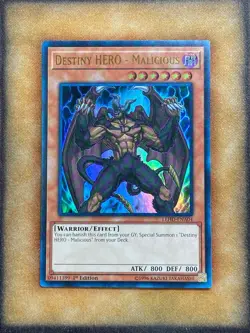 Yugioh Destiny HERO - Malicious LEHD-ENA01 Ultra Rare 1st Ed NM - Image 1