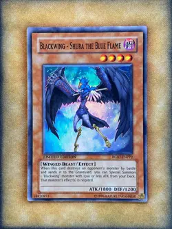 Yugioh Blackwing - Shura the Blue Flame RGBT-ENPP2 Super Rare Limited Edition NM - Image 1