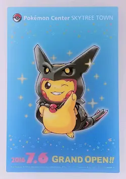 Rayquaza Poncho Pikachu Pokemon Center Skytree Town Clear Card From Japan - Image 1