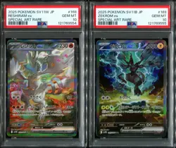 PSA 10 Zekrom Reshiram ex 168 169/086 SAR SEQUENTIAL PAIR Japanese Pokemon Cards - Image 1