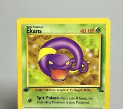 Ekans 46/62 (MP) 1st Edition Common Fossil Set 1996 WOTC Pokemon Card - Image 3