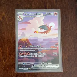 Pokemon TCG Charizard EX Card 199/165 Sir Scarlet & Violet 151 English NM - Image 1
