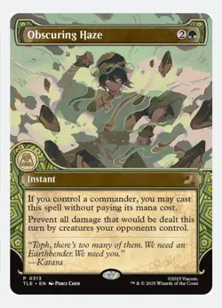 Obscuring Haze (Showcase) MTG TLE | Commander Green Free Fog | Rare | NEW NM - Image 1