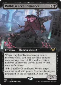 Ruthless Technomancer (Extended Art) R Commander: Kamigawa: Neon Dynasty 56 - LP - Image 1