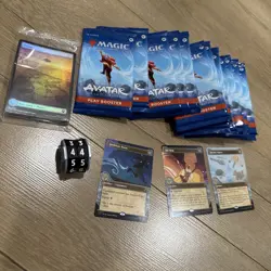 Lot Of 14 Avatar: The Last Airbender Single Play Booster Packs MTG + Bonus - Image 1
