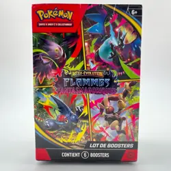 Pokemon TCG Bundle 6 Boosters ME02 Flammes Fantasmagoriques ME2 Mega Evolutions - Image 1