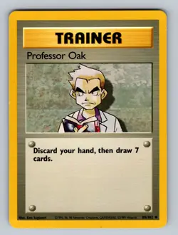 Professor Oak 088/102 Uncommon Base Set LP - NM Pokemon TCG - Image 1