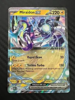 Pokemon TCG Miraidon ex Sv03: Obsidian Flames 079/197 Holo Double Rare VLP - Image 1