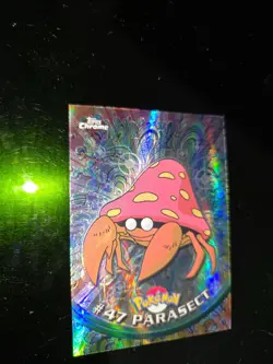 Topps Chrome Pokemon Parasect #47 Spectra Chrome 2000 NM Mint Condition - Image 3