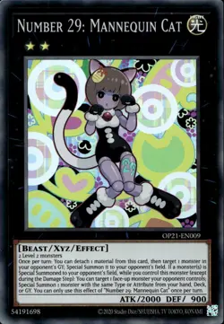 Number 29: Mannequin Cat OTS Pack Super OP21-EN009 Yu-Gi-Oh! - Image 1