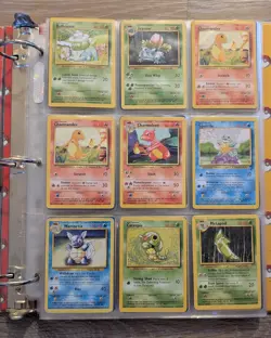 Pokemon TCG Vintage Binder Collection - 180+ Cards - Base Set - See Photos - Image 1