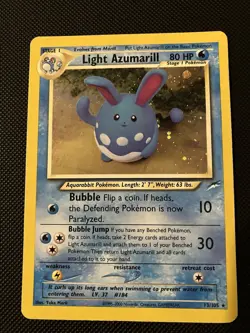 Pokemon TCG Light Azumarill Holo Card 13/105 Neo Destiny WOTC - Image 1