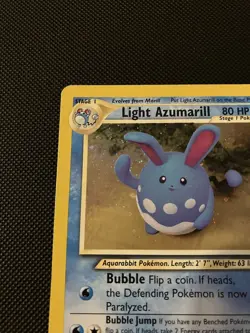 Pokemon TCG Light Azumarill Holo Card 13/105 Neo Destiny WOTC - Image 5