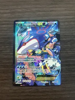 Team Aqua's Kyogre EX 6/34 Double Crisis 2015 Full Art Holo Pokemon Card TCG - Image 2