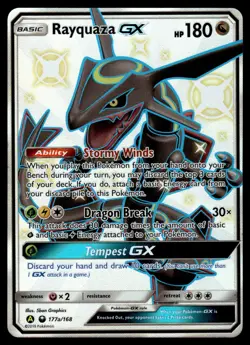RAYQUAZA GX - 177A/168 - HIDDEN FATES PROMO SHINY FULL ART POKEMON - Image 1