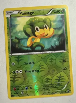Pansage 7/114 Double Album Box Reverse Holo Promo Pokemon Black White NM/ M - Image 1