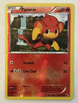 Pansear 21/114 Double Album Energy Reverse Holo Promo Pokemon Black White NM/ M - Image 2