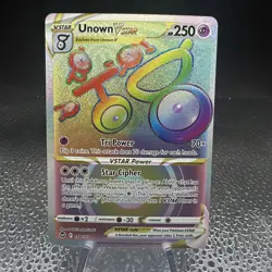 Pokemon TCG Unown VSTAR (Secret) SWSH12: Silver Tempest 199/195 Secret Rare - Image 1