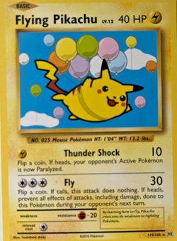 Flying Pikachu 110/108 Pokemon TCG XY Evolutions Secret Rare NM - Image 1