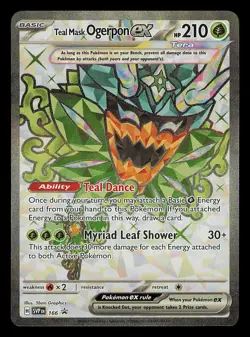 Teal Mask Ogerpon ex 166 Sv: Scarlet & Violet Promo Cards Holo pokemon 2024 - Image 1