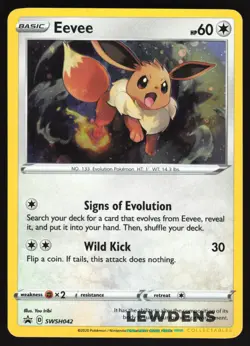 Eevee - SWSH042 - Cosmos Holo - SWSH Black Star Promo - Pokemon Card LP2 - Image 1
