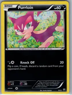 Purrloin - 9/12 Holo McDonald's Promos 2012 - Pokemon Card - NM - Image 1