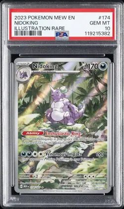 2023 POKEMON MEW EN-151 ILLUSTRATION RARE #174 NIDOKING PSA 10 - Image 1