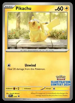 PIKACHU - SVP 214 - ILLUSTRATION CONTEST PROMO 2024 SIR FULL ART POKEMON - NM #4 - Image 1