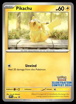 PIKACHU - SVP 214 - ILLUSTRATION CONTEST PROMO 2024 SIR FULL ART POKEMON - NM #3 - Image 1