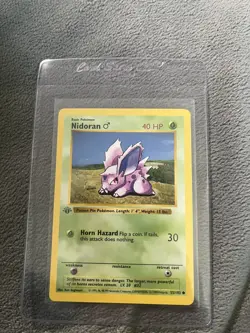 Pokemon TCG Nidoran Base Set 55/102 1st Edition Never Played Near Mint - Image 1