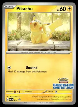 PIKACHU - SVP 214 - ILLUSTRATION CONTEST PROMO 2024 SIR FULL ART POKEMON - NM #2 - Image 1