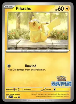 PIKACHU - SVP 214 - ILLUSTRATION CONTEST PROMO 2024 SIR FULL ART POKEMON - NM #1 - Image 1