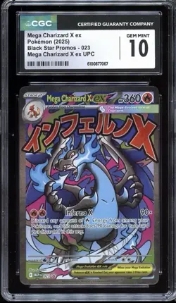 Pokemon Mega Charizard X EX Black Star Promo 023 CGC 10 GEM MINT - Image 1