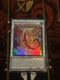 YUGIOH CRIMSON DRAGON ULTRA RARE RA04-EN061 NEAR MINT - Image 1