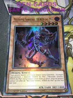 CARTE Yu Gi Oh NECROME SINISTRE, HEROS DU MAL LED5-FR014 1ere edition - Image 1