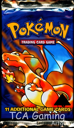 BASE SET (Charizard Art) SEALED Booster Pack BLACK TRIANGLE ERROR Pokemon Cards - Image 1