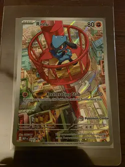 Pokemon TCG Riolu Pokemon Center Stamped Promo Card Mega Evolutions - Image 1