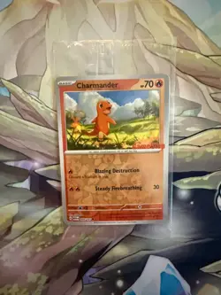 Pokemon TCG Charmander - 004/165 (GameStop Exclusive) Stamped Promo Card SEALED - Image 1