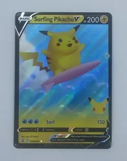Surfing Pikachu V 008/025 - Celebrations - Holo Pokemon Card Near Mint (NM) - Image 1