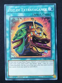 Pot of Extravagance SDCK Super Rare - 1st ed Yugioh Card #7O - Image 1