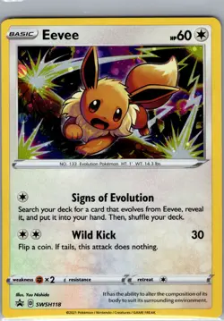 Eevee SWSH118 Holo SWSH: Sword & Shield Promo Cards - Pokemon Card - NM - Image 1