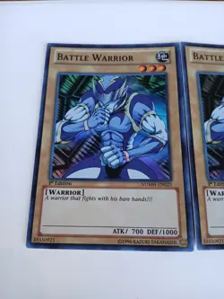 X3 YuGiOh! Battle Warrior NUMH-EN025 1st Edition Super Rare - Image 2