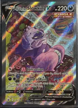 Galarian Slowking V 179/198 - Sword & Shield Chilling Reign 2021 Holo - NM Card - Image 1