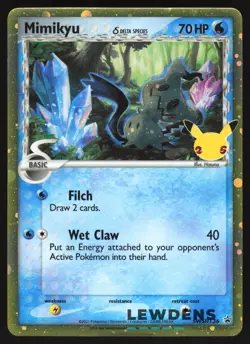 Mimikyu Delta - SWSH136 - Cosmos Holo - SWSH Black Star Promo - Pokemon Card LP2 - Image 1