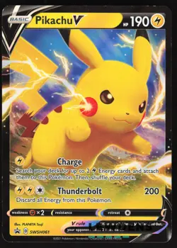 Pikachu V - SWSH061 - Ultra Rare - SWSH Black Star Promos - Pokemon Card LP - Image 1