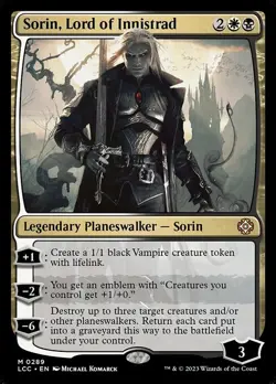 Sorin, Lord of Innistrad Commander: The Lost Caverns of Ixalan NM MTG Non-Foil - Image 1