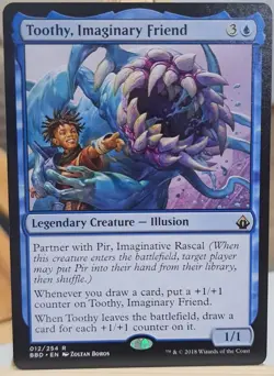 MTG Toothy, Imaginary Friend Battlebond 012/254 Regular Rare Pack Fresh No Play - Image 1