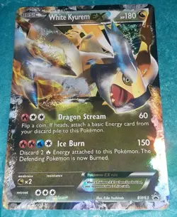 Pokemon White Kyurem EX BW63 Black & White Holo Black Star Promo LP - Image 1